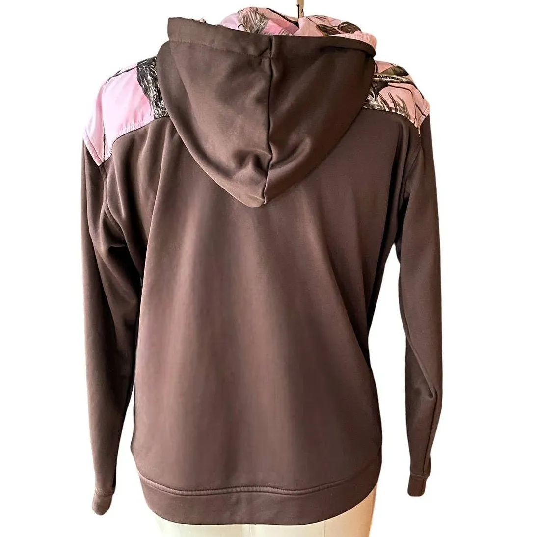 HABIT Pink Realtree Camo Hunting Jacket Hood & Pockets Coat ~ Women's Size LARGE - Image 3