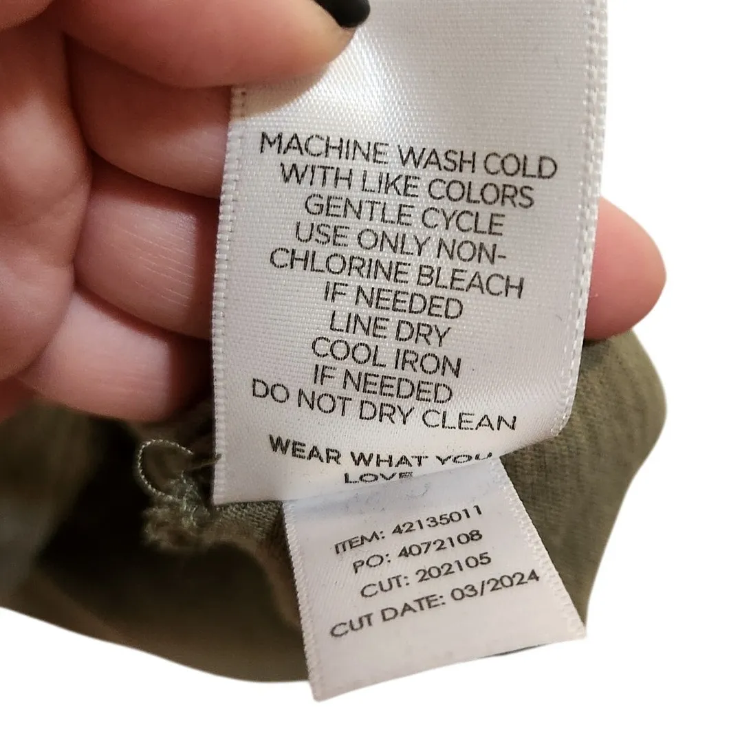 Torrid Green Cotton Modal Slub Crew Neck Flutter Sleeve Tee Casual T-Shirt 0X - Image 9