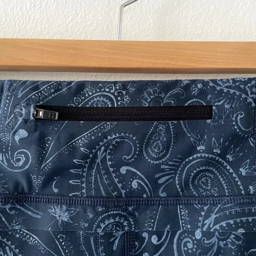 Sweaty Betty Leggings Womens Medium Blue Zero Gravity Paisley Activewear Running - Image 6