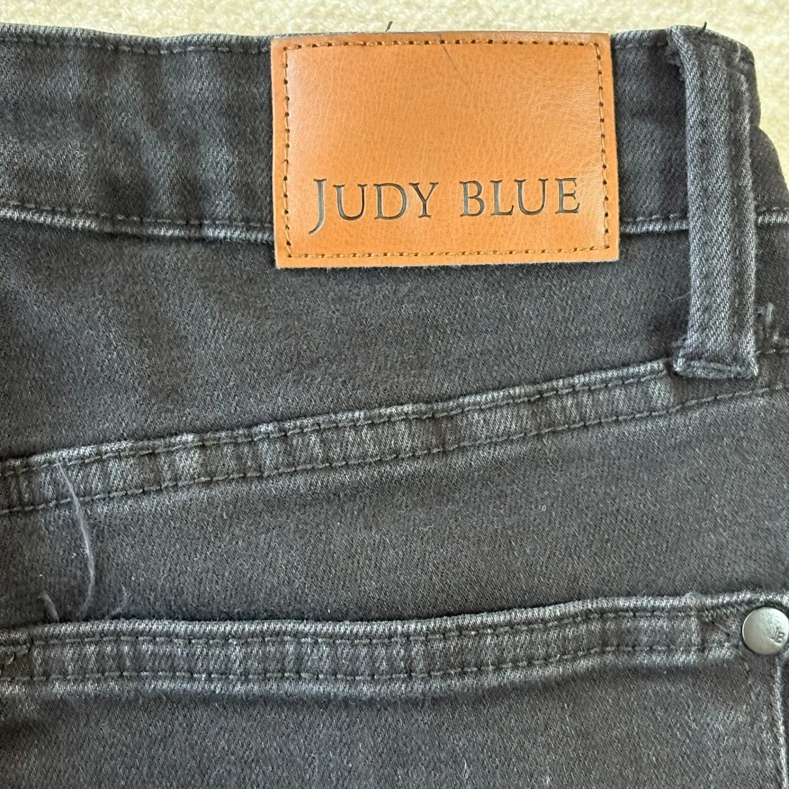 Judy Blue Women Jeans 13 31 Black Denim‎ Slim Fit Gracie James Stretch Mid Rise - Image 4