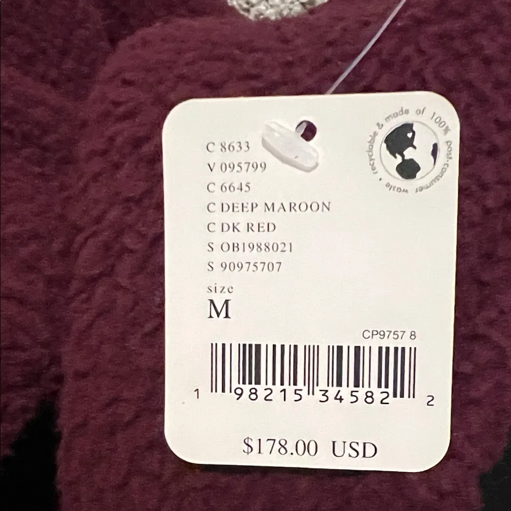 FP Movement X Hatch Hit the Slopes Deep Maroon Purple Size M - Image 4