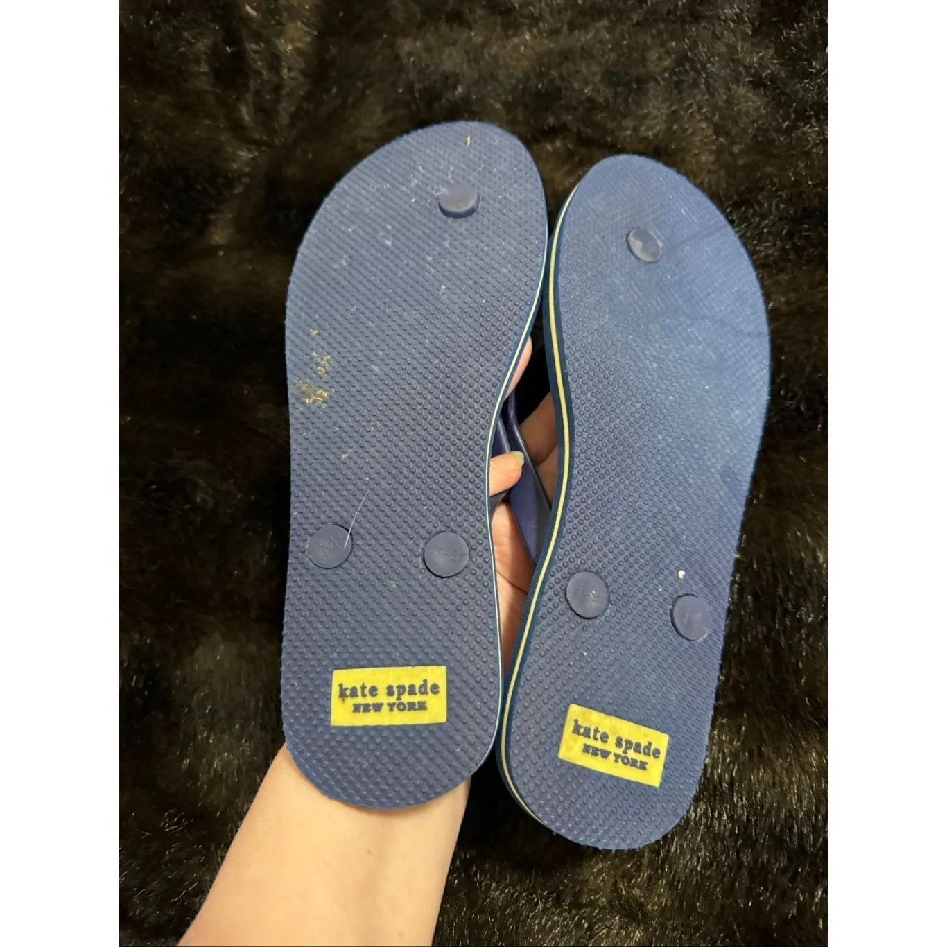 kate spade Lemon Zest Flip Flops/Sandals M 7 8 vacation holiday - Image 5