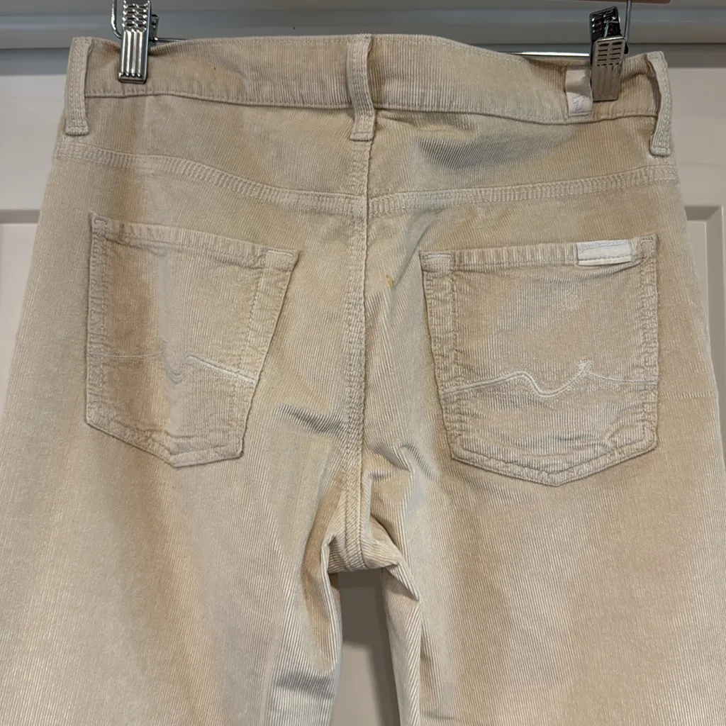 7 for‎ All Mankind Cream Flare Corduroy Pants - 29 - Image 7