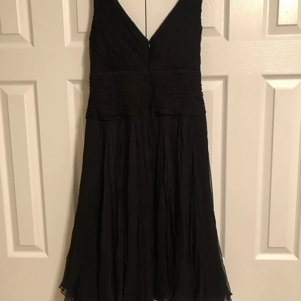 Tadashi Collection Black Silk Tea Length Dress - Image 6