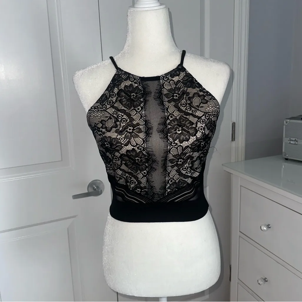 Charlotte Russe Black Lace Top - Image 3