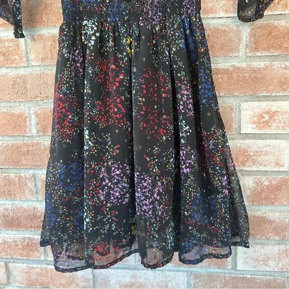 Free People Anna Metallic Smocked Cutout Open Back Mini Dress Women’s XS Flowy - Image 12