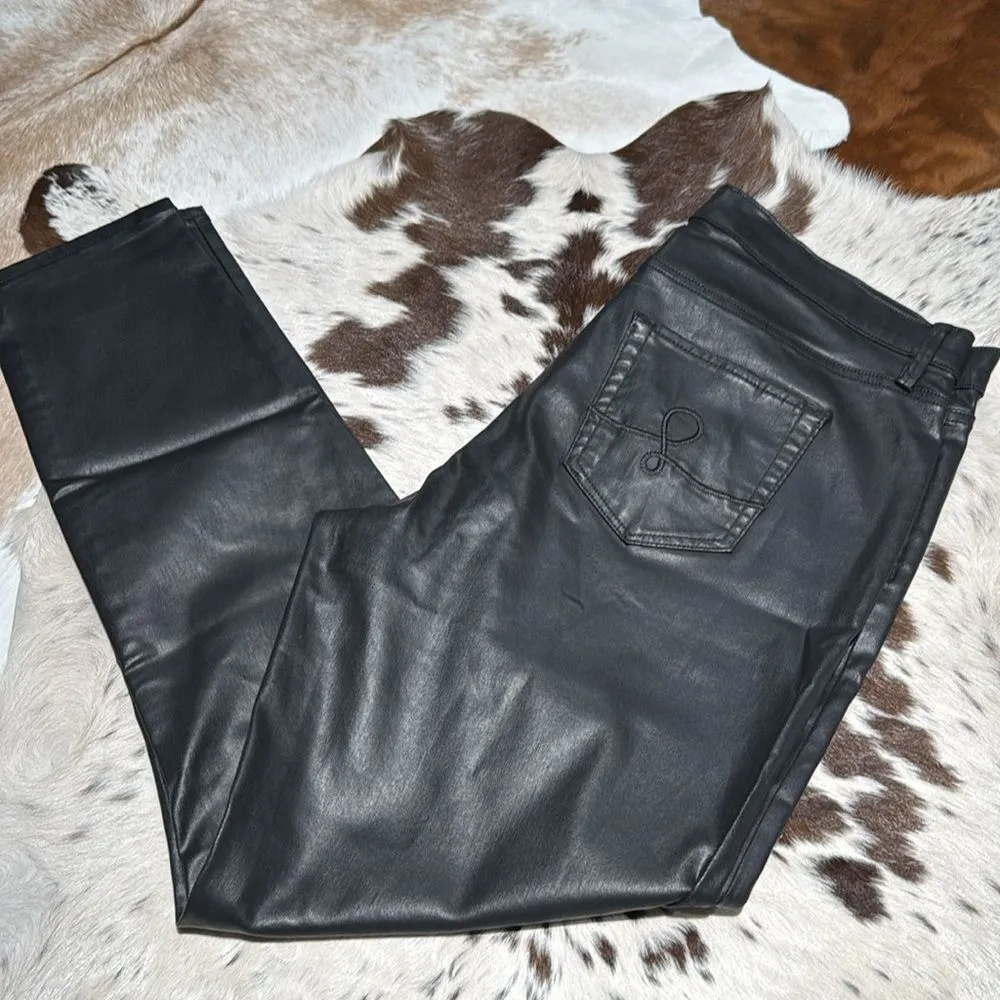 Lilly Pulitzer Eagan Black High Rise Coated Skinny Jeans D31 - Image 8