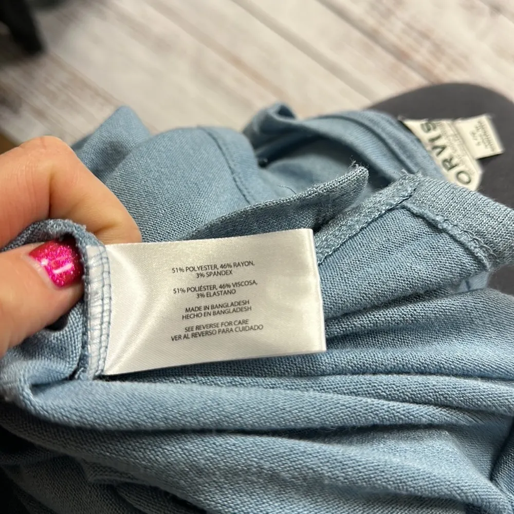 Orvis cap sleeve v neck tunic top size large - Image 5