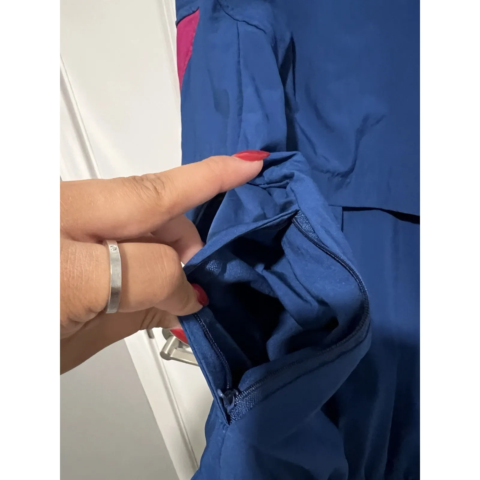 Vintage 90s Reebok Blue/Purple Track‎ Jacket Estimated Size Large - Image 5