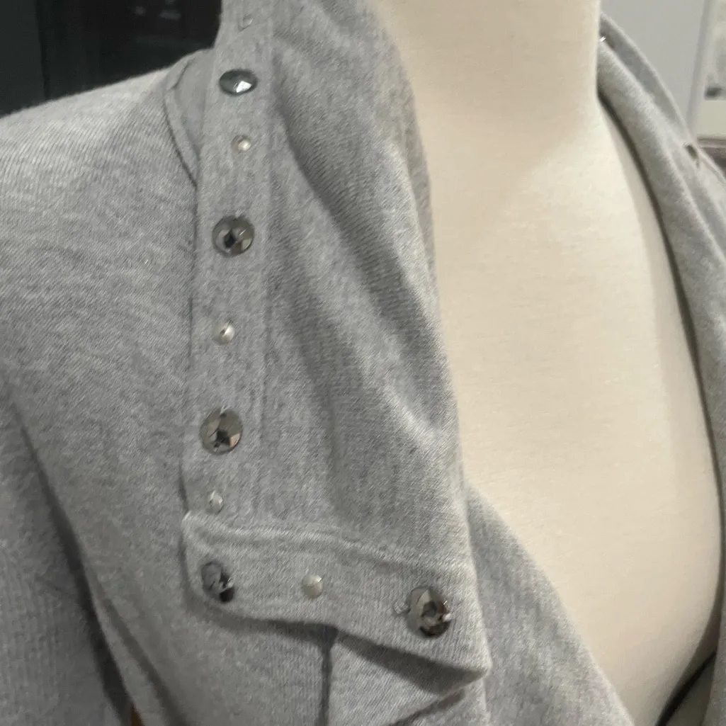 Cache  GRAY EMBELLISHED CARDIGAN - Image 2