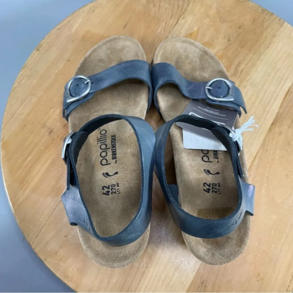 Papillio by Birkenstock Soley Womens Size 11 Wedge Sandals Metallic Silver NWT - Image 5