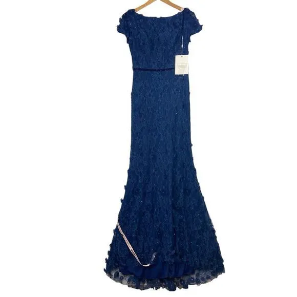 MAC‎ DUGGAL $598 floral appliqué lace trumpet gown 6 - Image 2