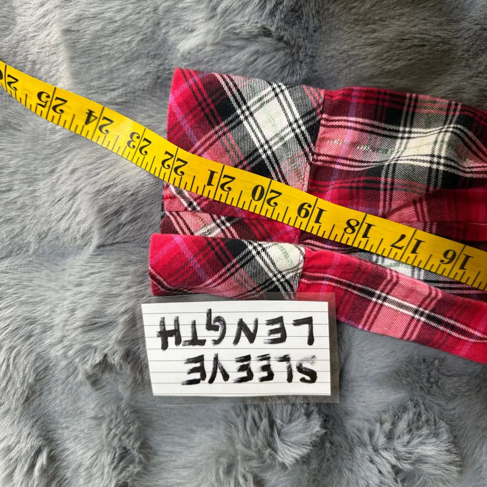 Victoria's Secret Plaid PJ Set LG Red Black Plaid Long Sleeve Pants Holiday Cozy - Image 6