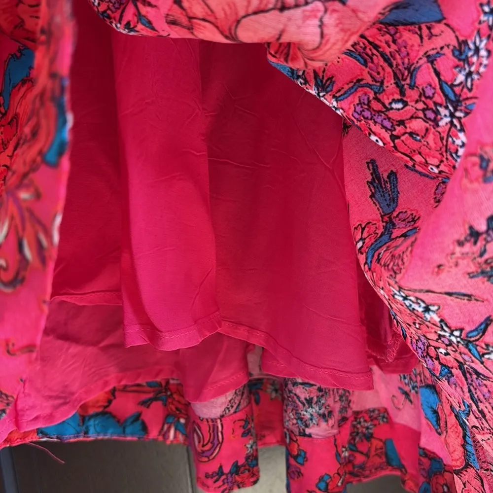 EUC Free People Yara Dress Rose Combo Generous XS Retail $138.00 - Image 8