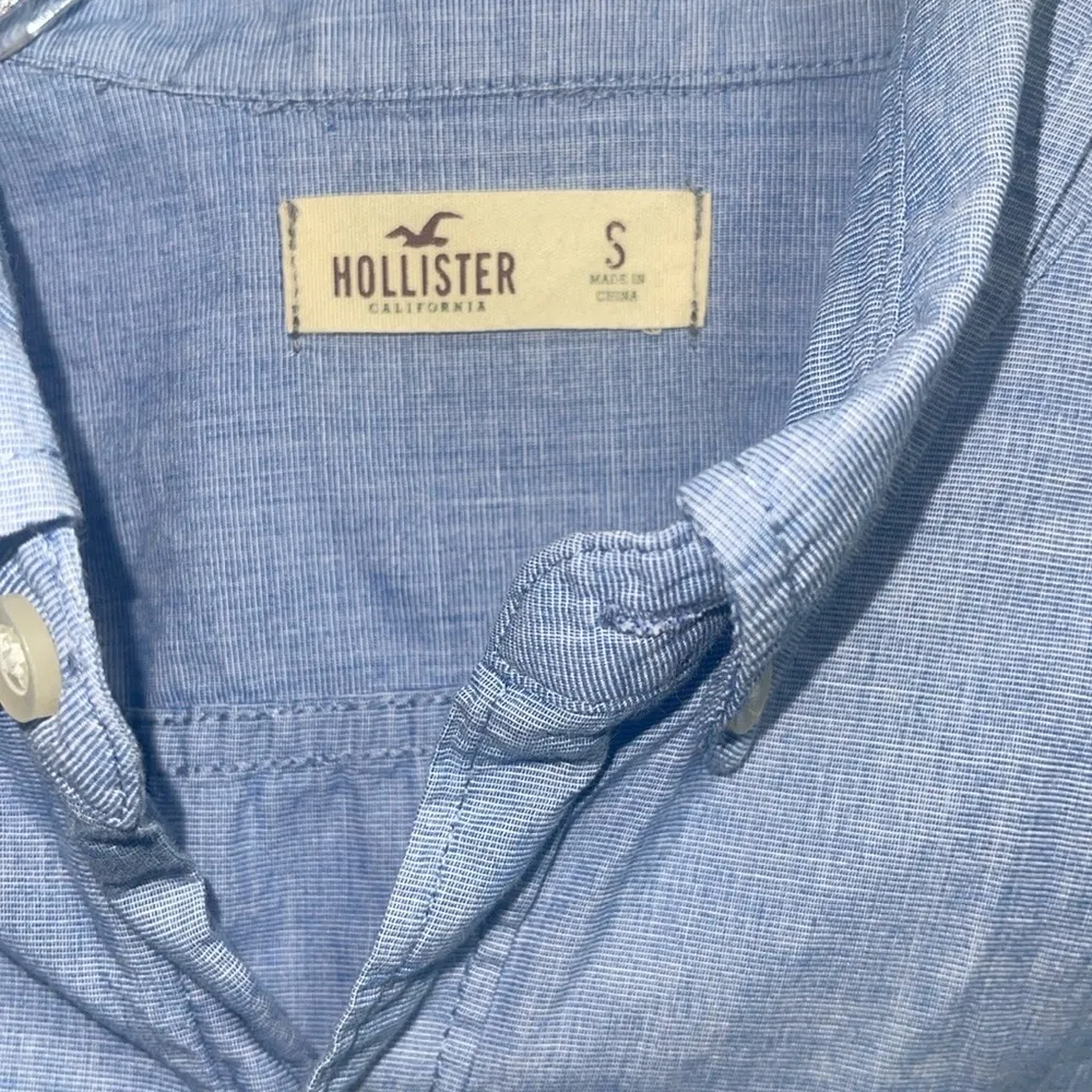 VTG Hollister Women’s Denim Shirt S Button Down Long Sleeve 35” Bust Slim Fit - Image 3