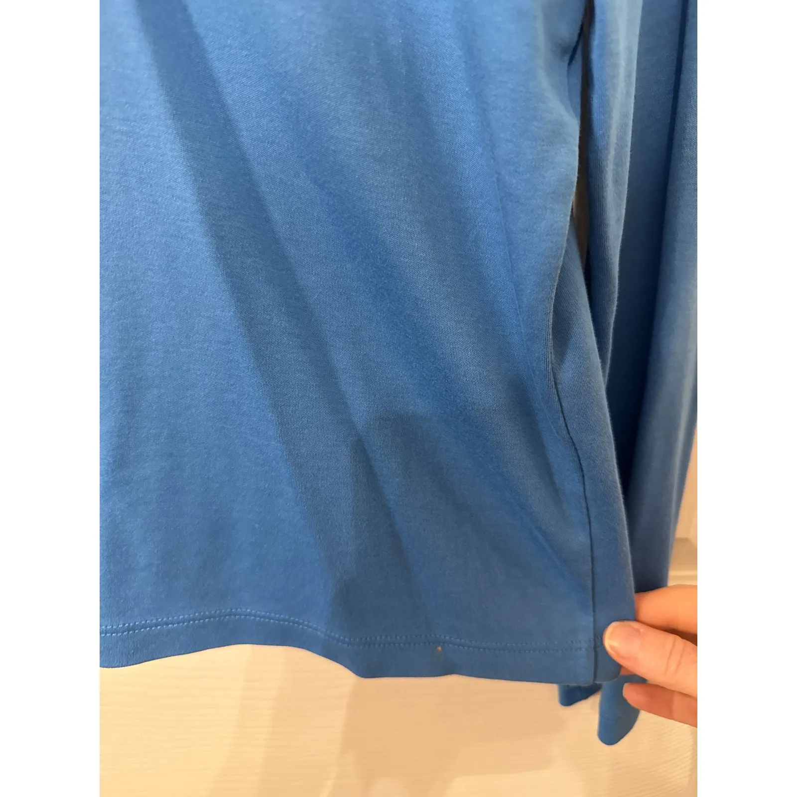 LL Bean 100% Supima Cotton Women's Long Sleeve Tee in Sky Blue, SP Blue Size undefined - Image 4