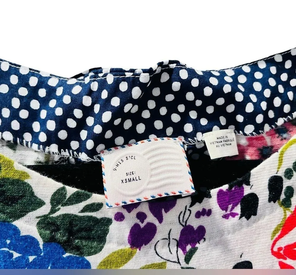 Anthropologie 9 H.I.S. Sleeveless Floral Tank Top Size XS Women's Tie Back - Image 2