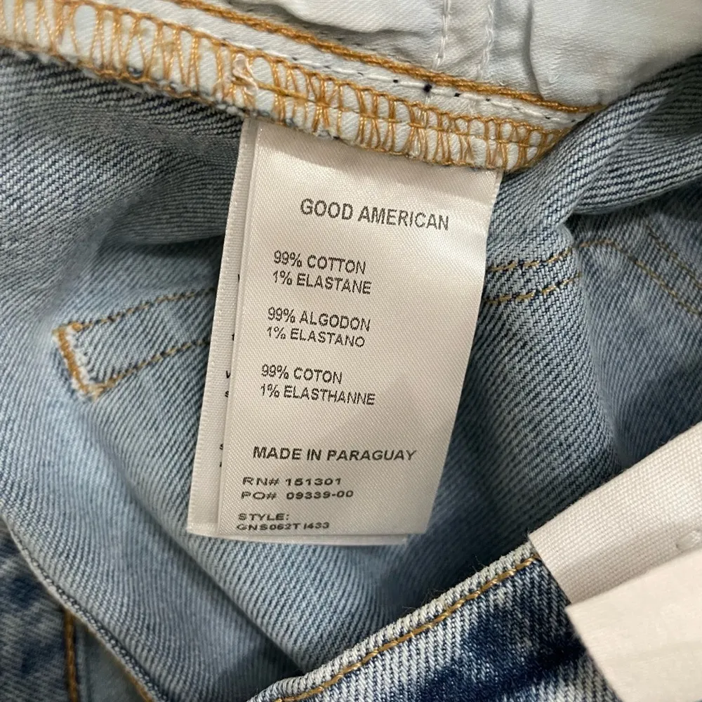 NWT Good American Good 90’s Denim Shorts in Indigo Distressed Size 6 - Image 11