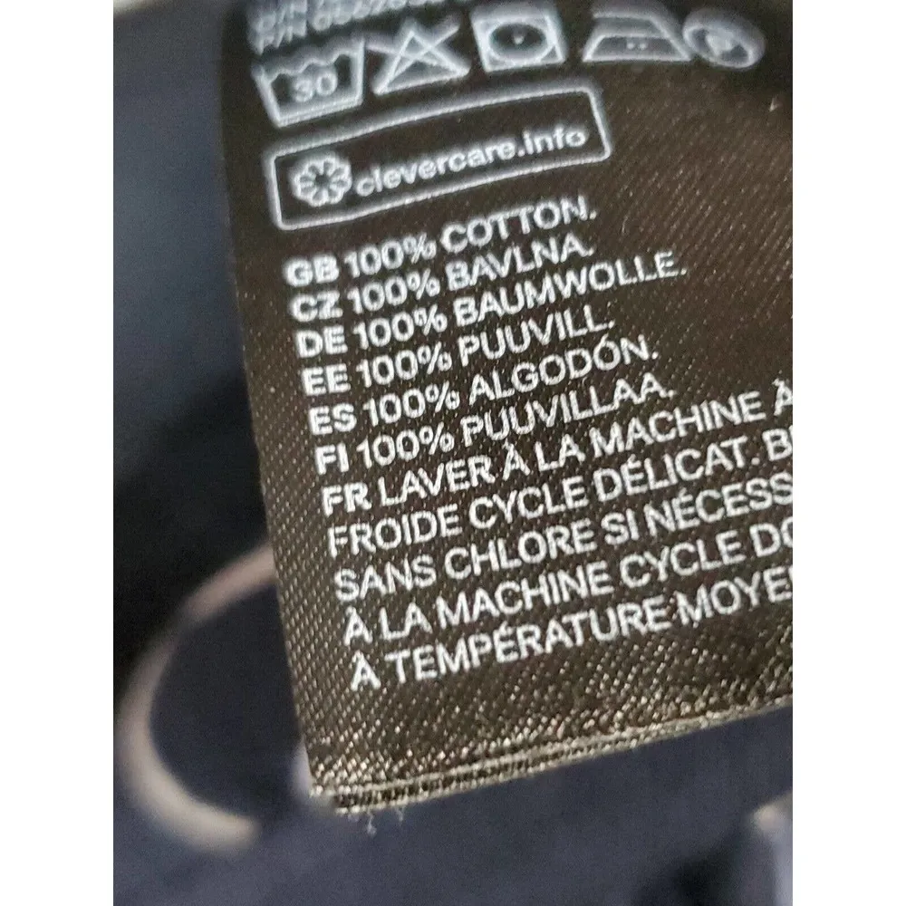 H&M Women's Blue Floral Cotton Collared Long Sleeve Buttons Down Casual Shirt 14 - Image 8