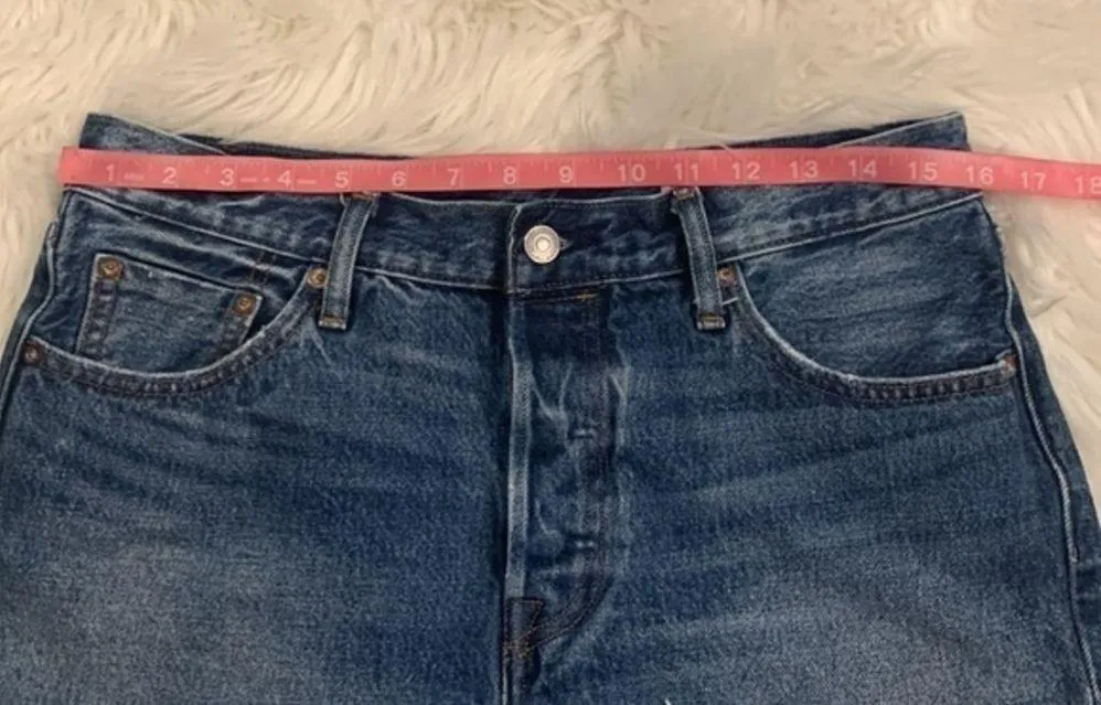 Levi’s 501 selvedge White Oak Cone denim raw hem button fly shorts 29 - Image 11