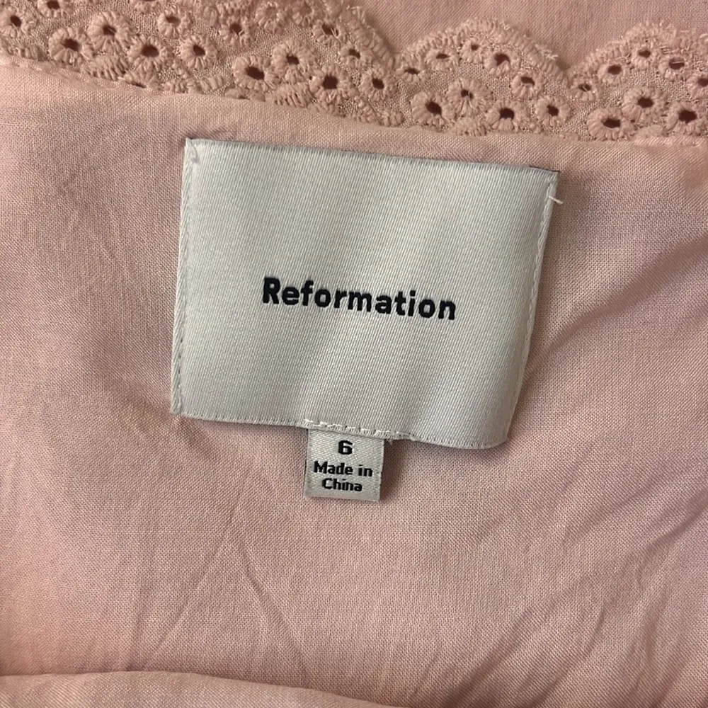 Reformation Marquette Dress In Rose Quartz Size 6 - Image 3