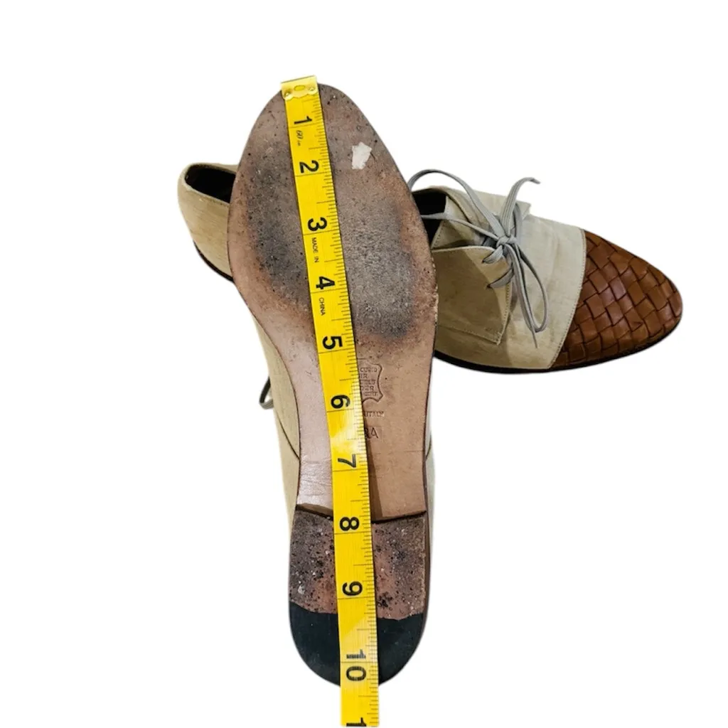 Bottega Veneta Canvas Oxfords Beige and Brown Woven Shoes - Image 7