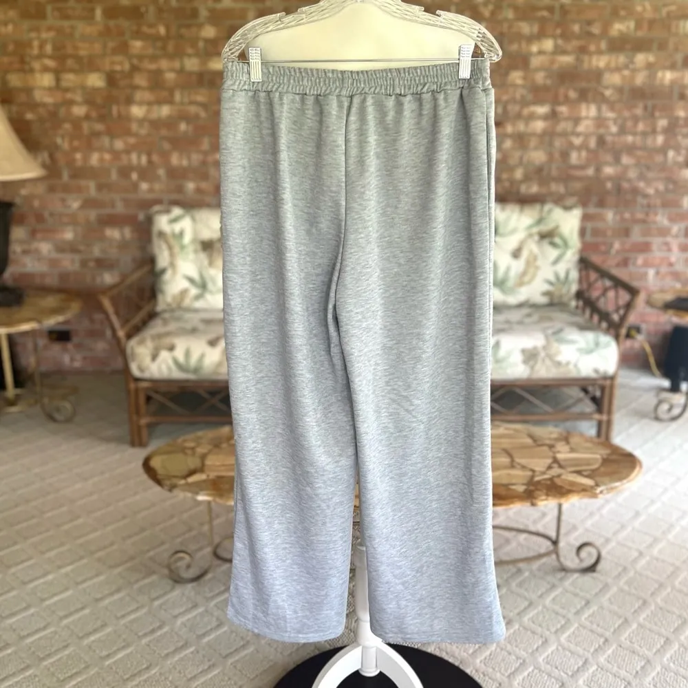 Grey Terry Cloth Full Leg High Waist Sweatpants NWOT L Gray Size L - Image 5