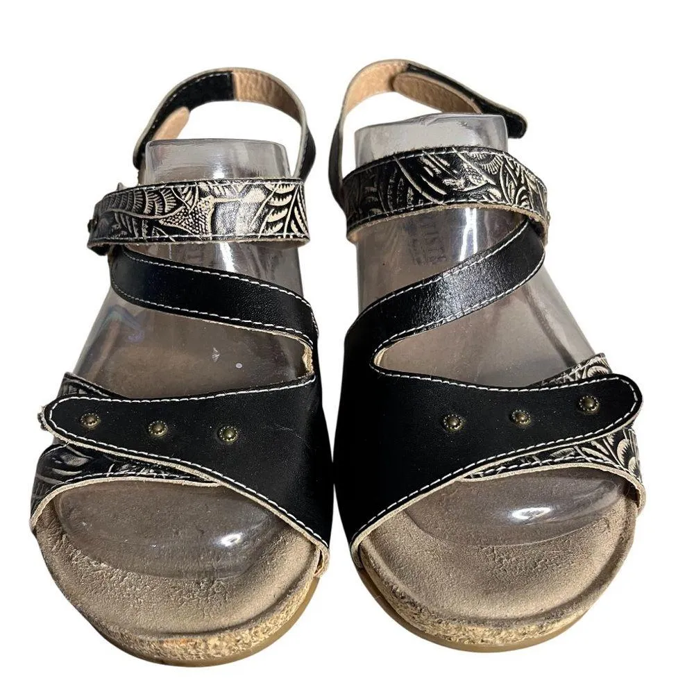 L’ARTISTE SPRING STEP Quilana Leather Ankle Strap Sandal Size 39 US Size 8.5 - Image 2