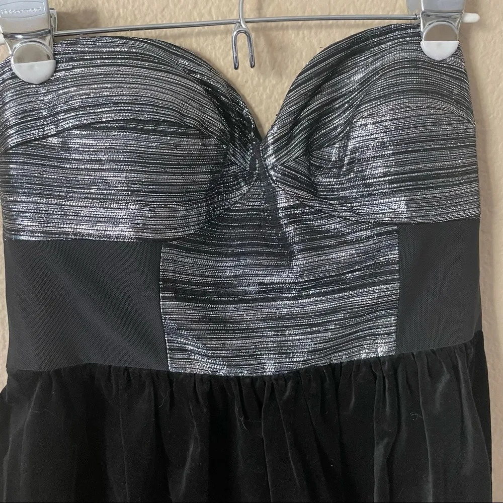 Tibi Black and Silver Velvet Dress - Image 38