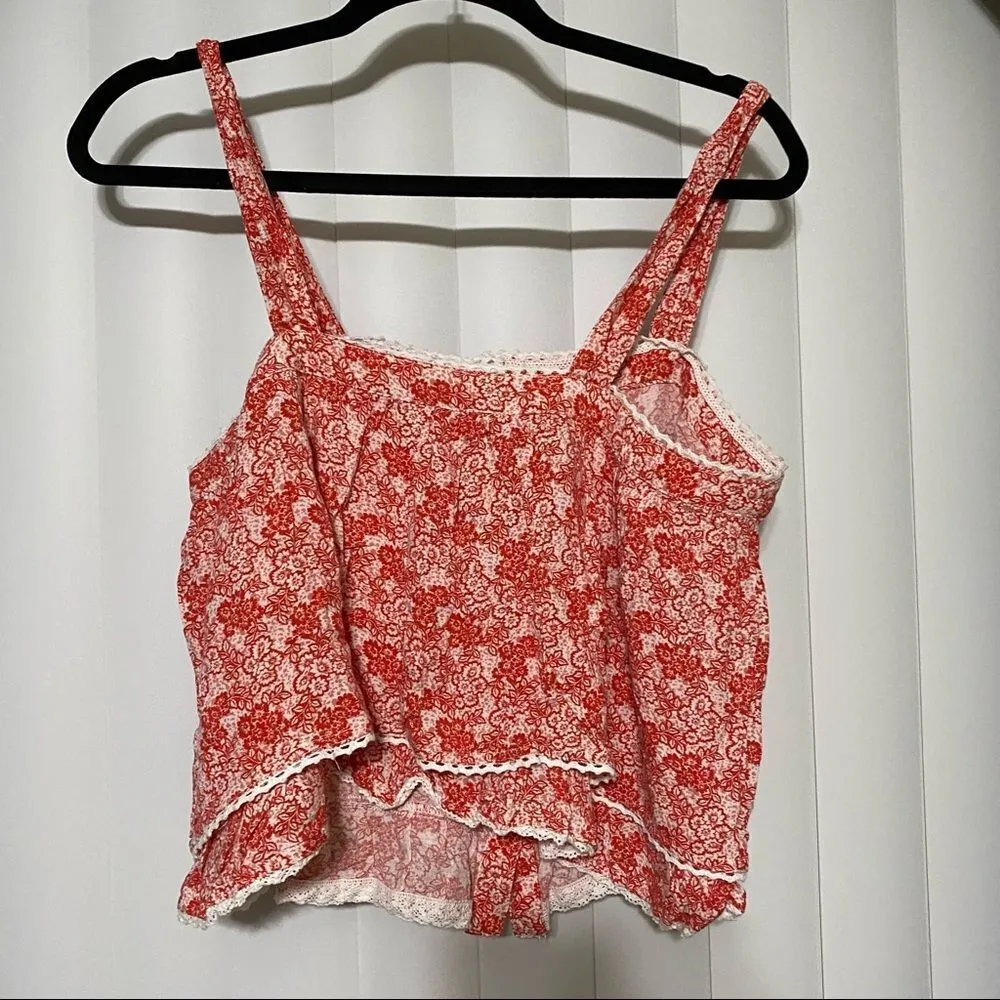 Altar’d state red floral pattern flowy blouse - Image 5