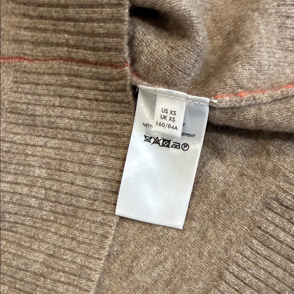 Pilcro 100-%cashmere Taupe V-Neck Sweater XS oversized cropped New - Image 9
