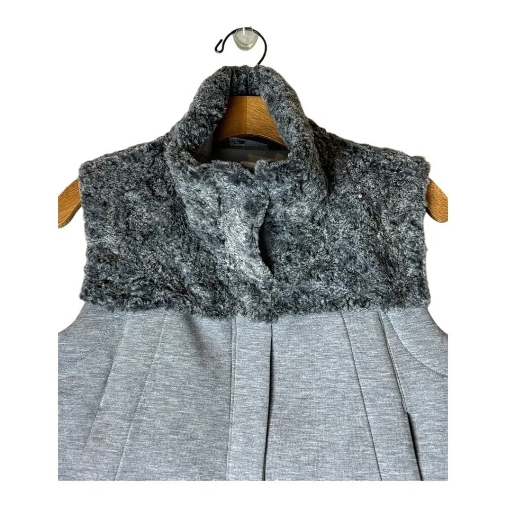 The North Face Vest Women Small Gray Faux Fur‎ Hybrination Thermal 3D Gorpcore - Image 5
