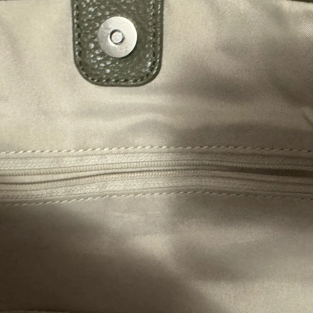 Striped Olive Green Tote Bag. NWOT - Image 3