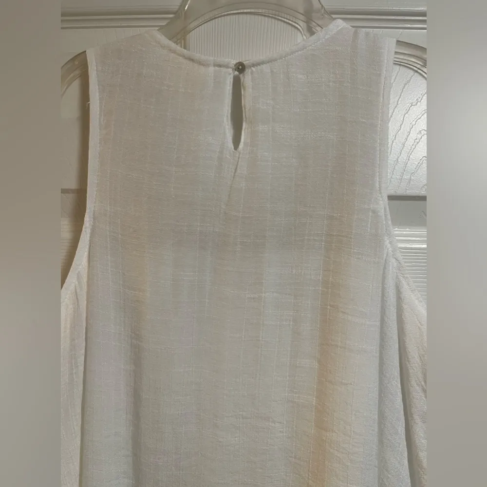 SAND & SPIRIT Women’s Crochet Cream, Off White and Green Ombre Design Dress Sz S - Image 6