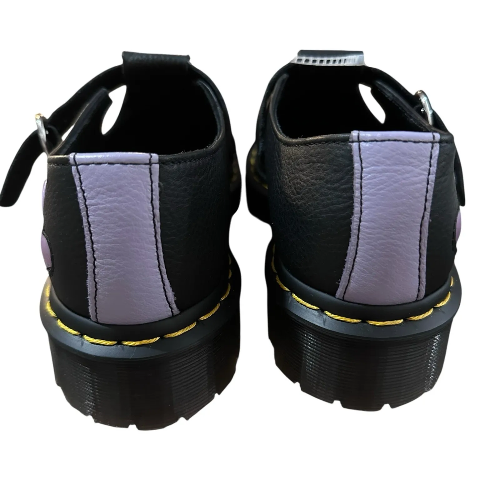 Dr Martens Polley Heat Mary Jane Shoes Size 39 (8)‎ Women's Black Leather Satin - Image 5