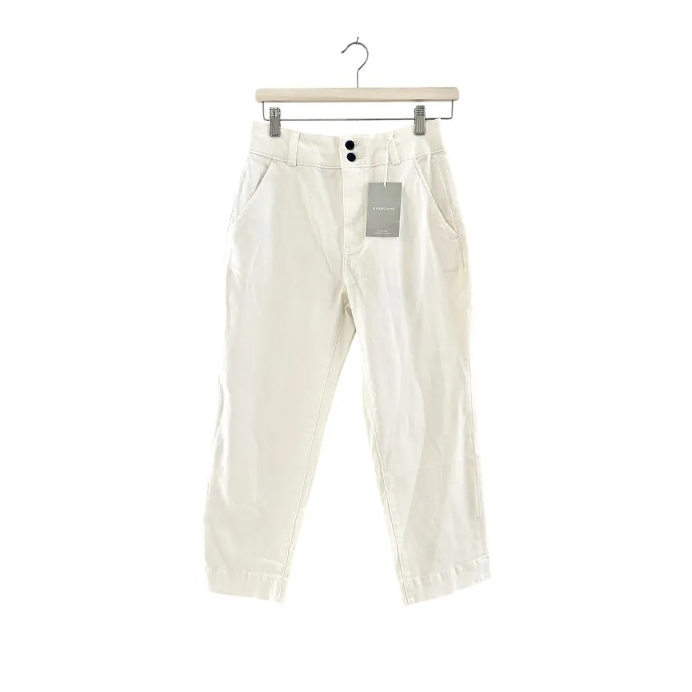 Everlane The Organic Straight-Leg Pant in Bone 8 NWT - Image 4