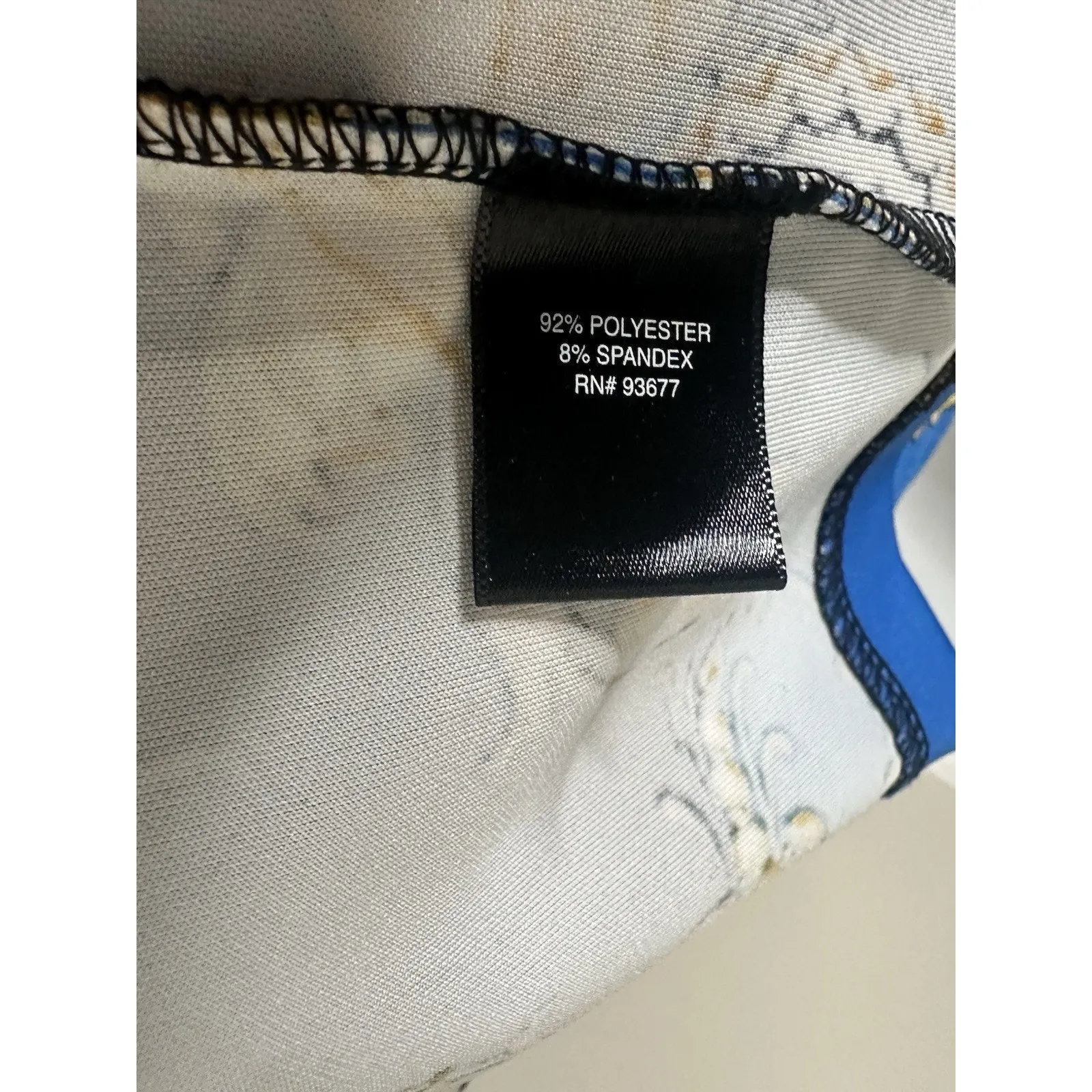 NWT Bold Elements Cut To Curve Women's Blue And Black Print Dress Size 12 - Image 10