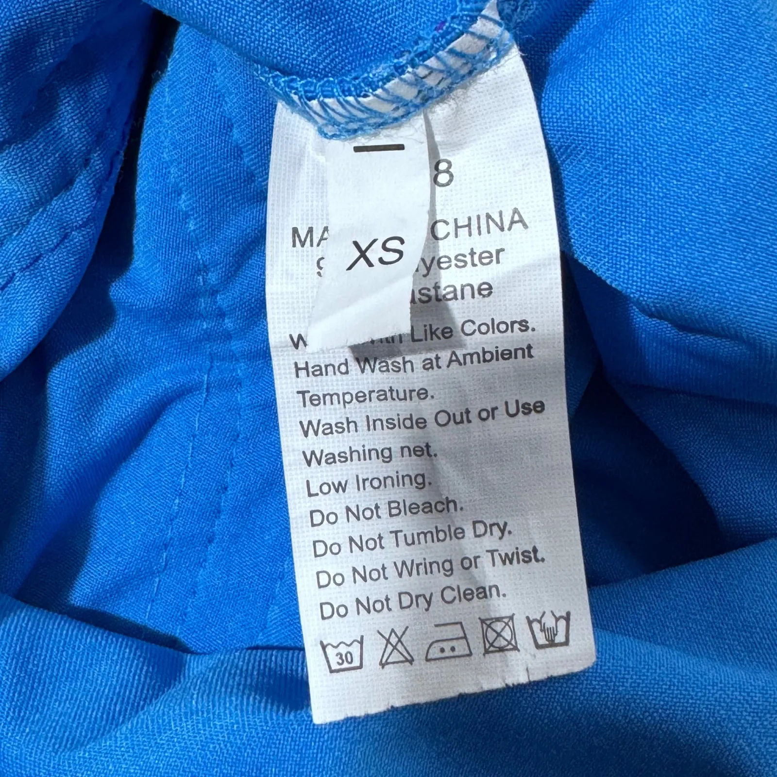 NWOT Sequin Fringe Bodysuit Sparkly Tassel Dance Rave Costume XS Blue - Image 9