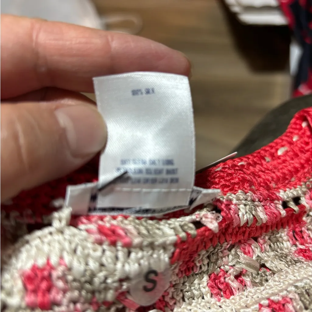 NWOT Oscar de la Renta Coral and Cream  crochet Knit dress - Image 7