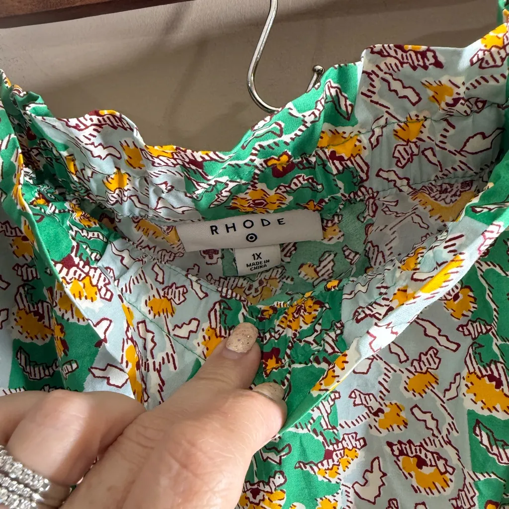 Rhode x target tiered maxi skirt size 1x Green - Image 3