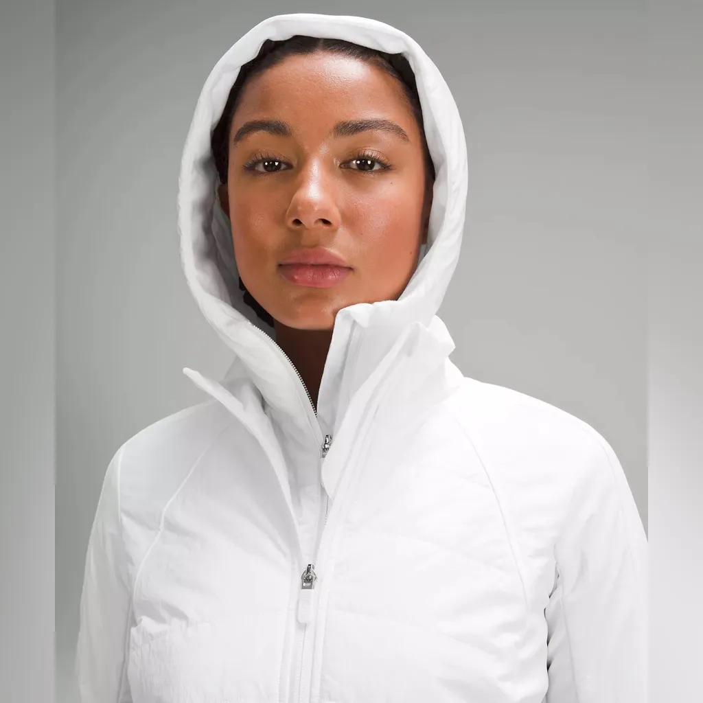 Lululemon Another Mile Puffer Hooded Jacket White Size 4 NWT - Image 5