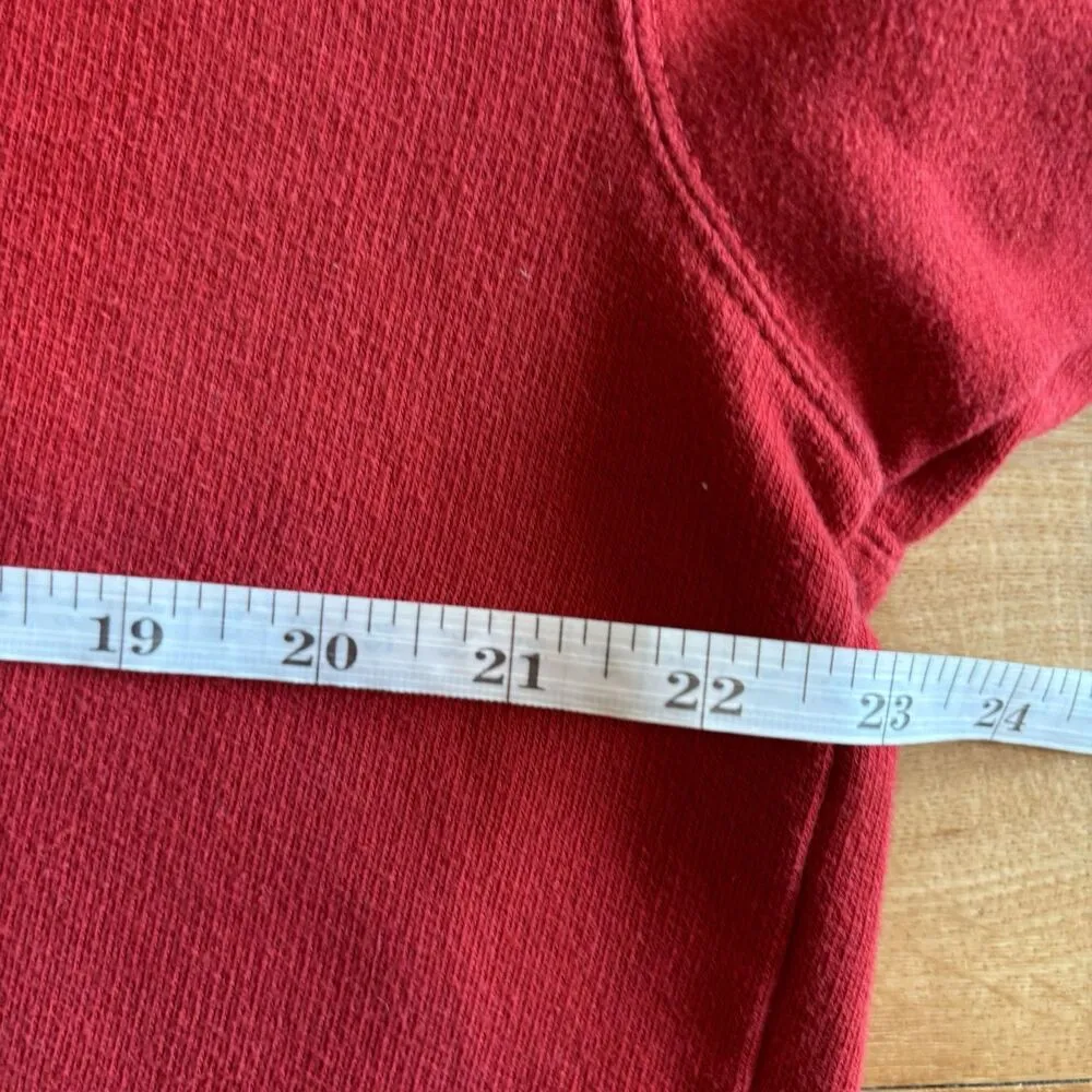 Winnie The Pooh Sweatshirt Womens Size Medium Red Vintage V Neck Crewneck Disney - Image 9