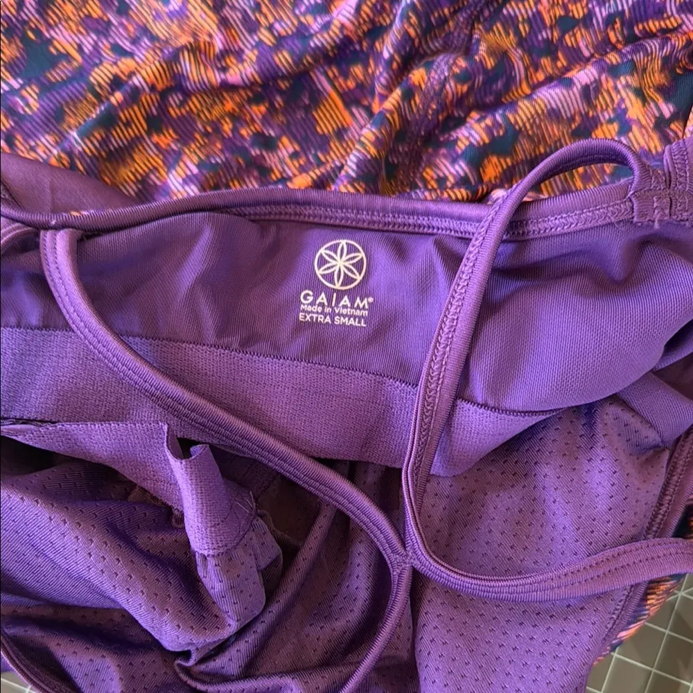 GAIAM Purple and Orange Women's yoga dress - Image 4