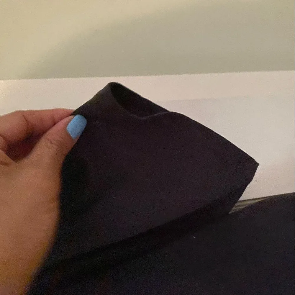 American Eagle Summer Black Lightweight Short Sleeve Peplum Top Size Small - Image 3