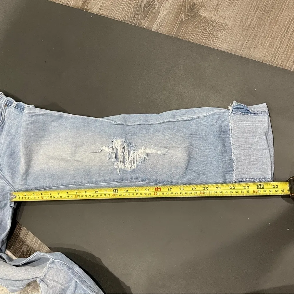 Ivy + Main Cropped Distressed Straight Leg Jeans Blue Size undefined - Image 9