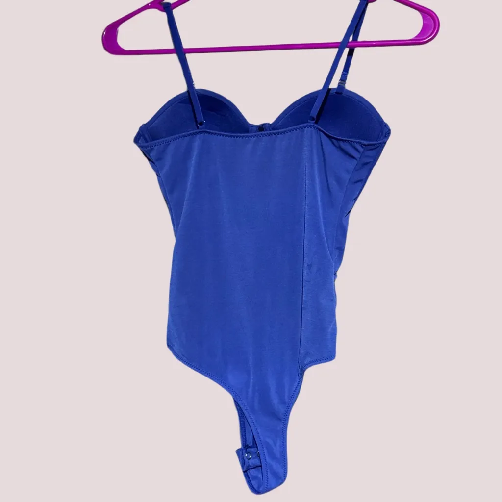 NWOT‎ REORIA Blue Sheer Slimming Bustier Corset Bodysuit - Image 7