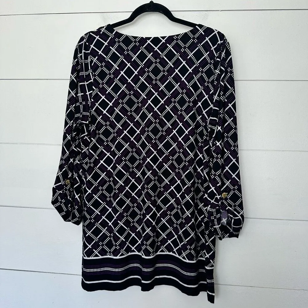 Anne Klein  Women’s Extra Large Patterned Blouse Office Core Career Work - Image 3