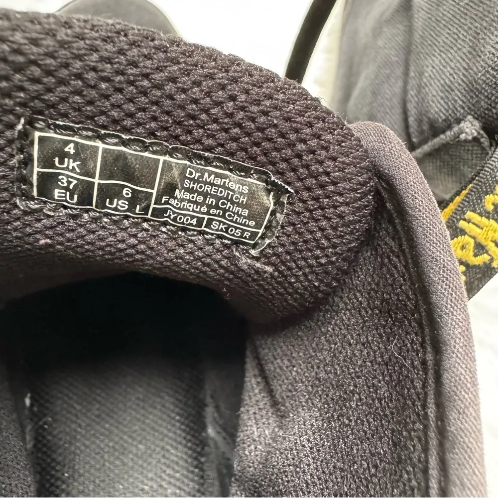 Dr. Martens Shoreditch AirWair Canvas Sneakers Size 6 Black Combat Boots - Image 2