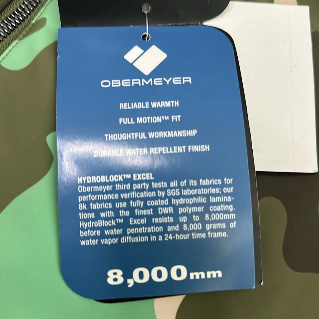 Obermeyer Jinks ITB Softshell Underboot‎ Green Camo Ski Snow Pants Size 8 - Image 14