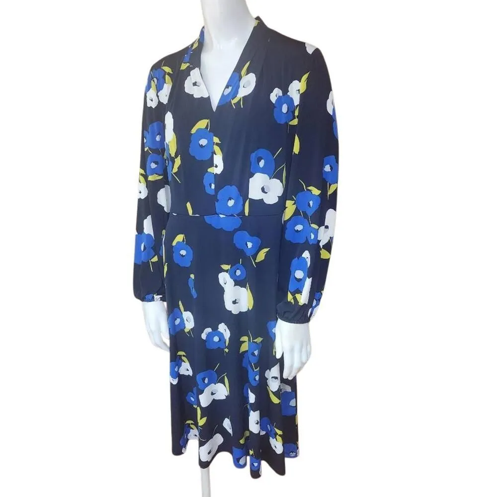 London Style Collection Floral Dress with Long Sleeves (6) - Image 3